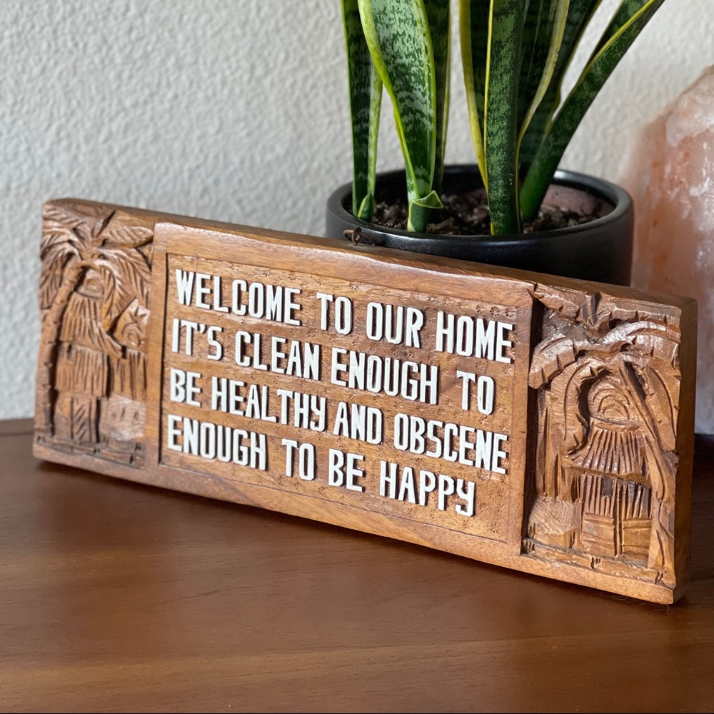 Wood Carved Hanging Sign